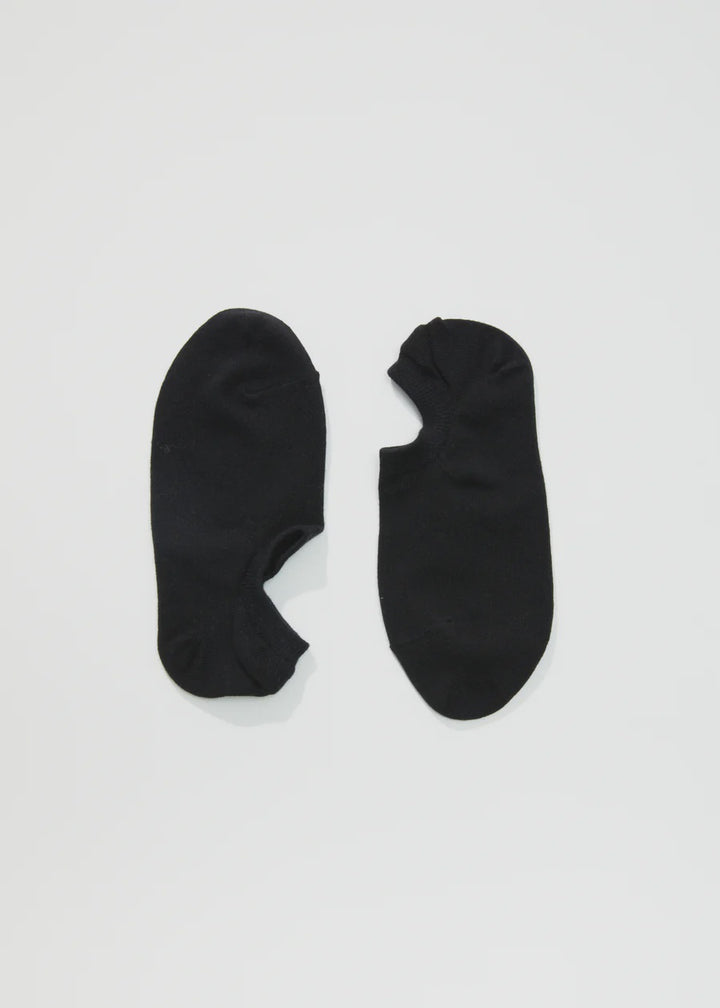 Afends Revolve Hemp No Show Socks - Black