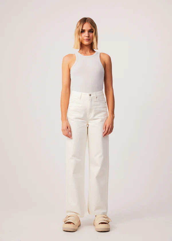 Lydia Hemp Ribbed Singlet - Smoke