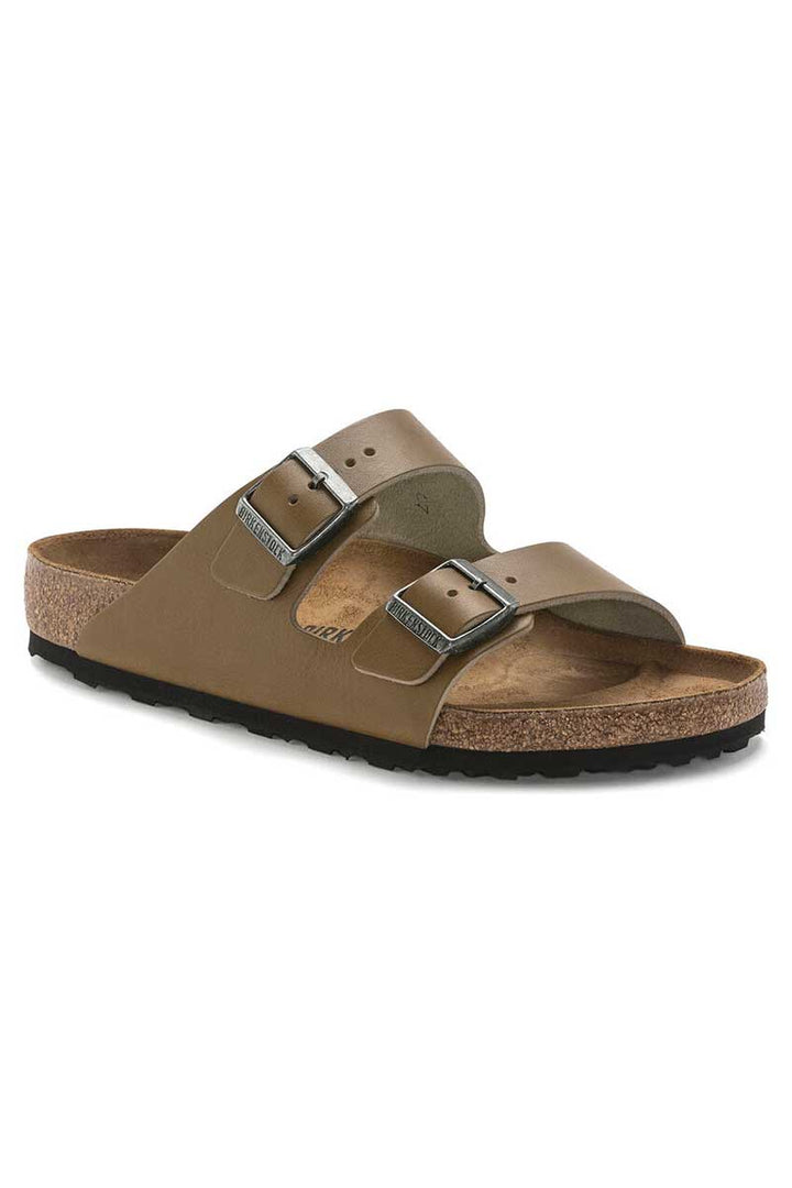 Birkenstock Arizona Vintage Wood Faded Khaki Natural Leather Regular