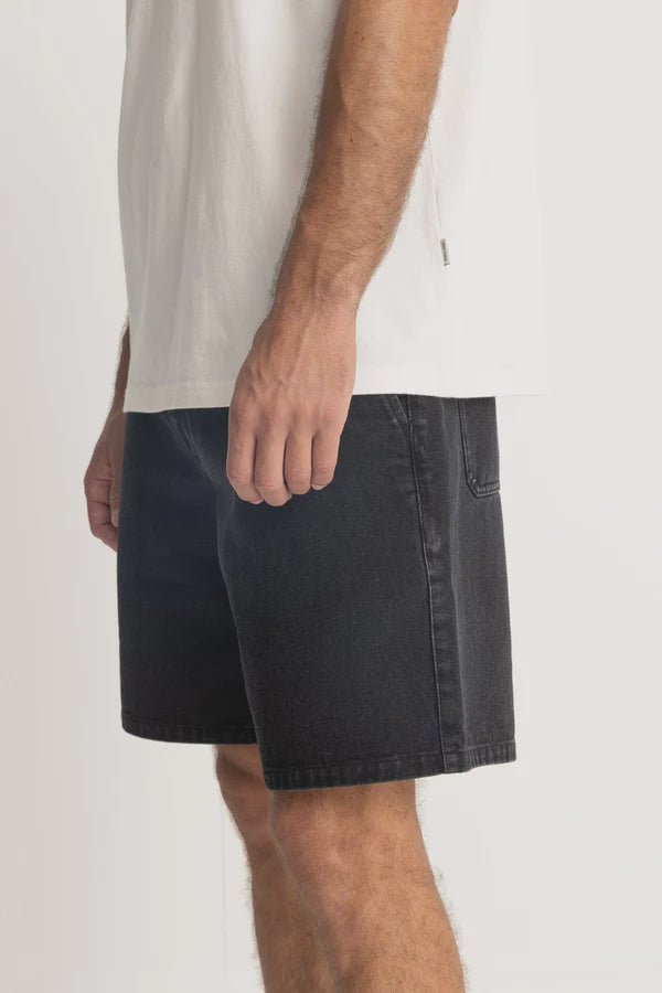 Rhythm Essential Denim Short - Black