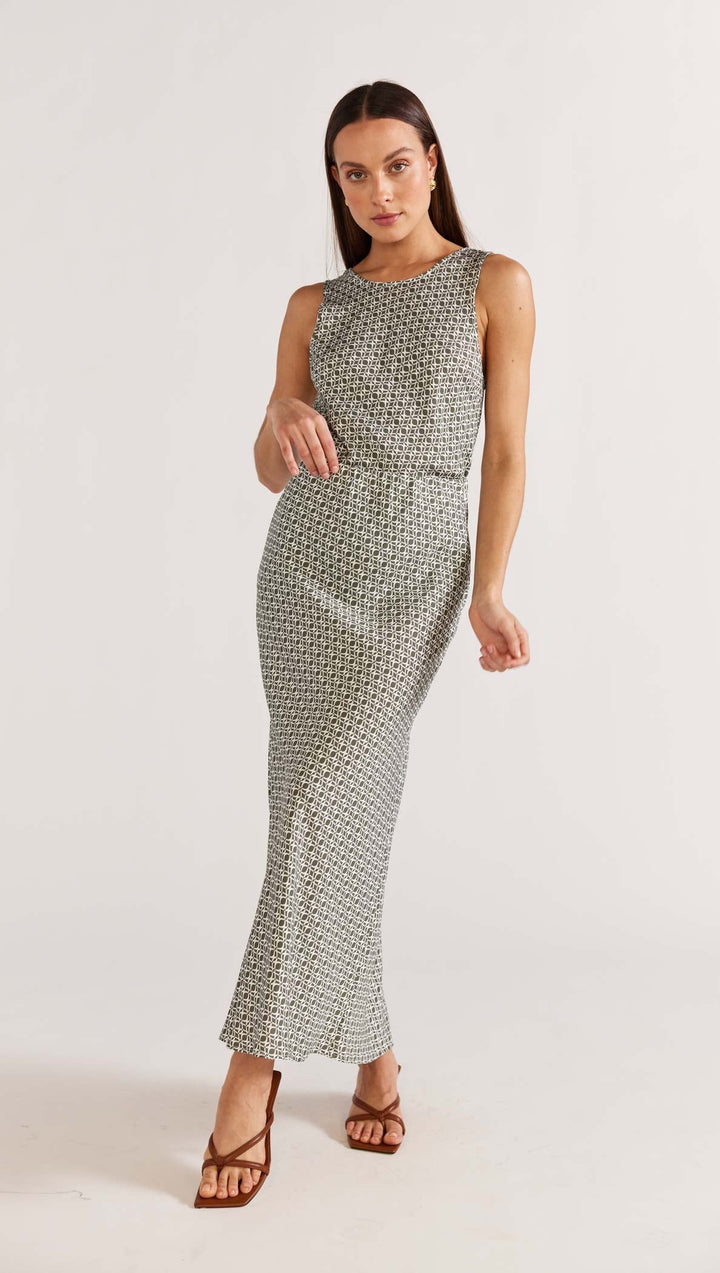 Staple The Label Cyprus Bias Skirt - Sage