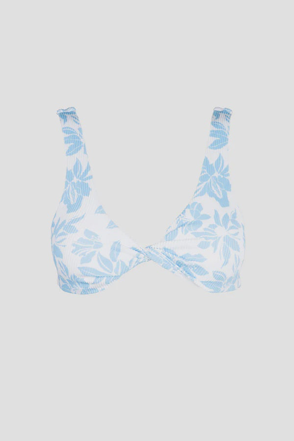 Rhythm Grace Floral Twist Front Top - Blue