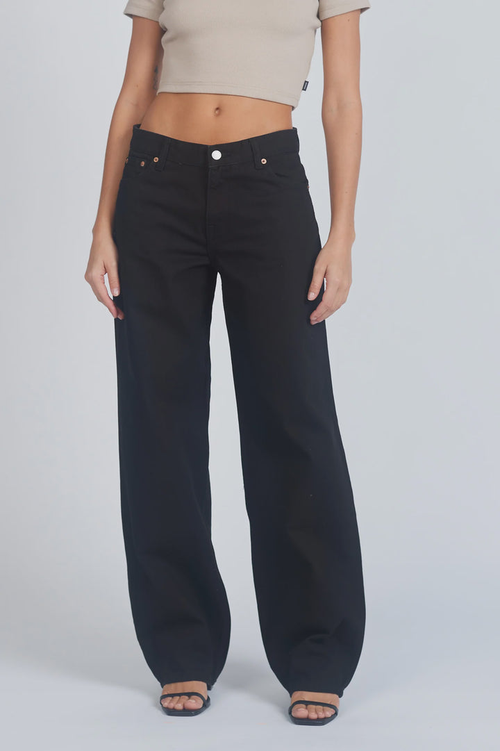 Dr Denim Hill Low Rise Jean - Black