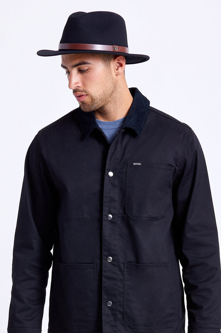 Brixton Messer Felt Fedora - Black
