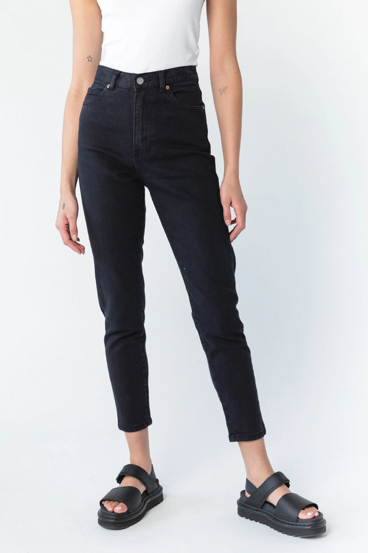 Dr Denim Nora Jeans - Washed Black Stretch
