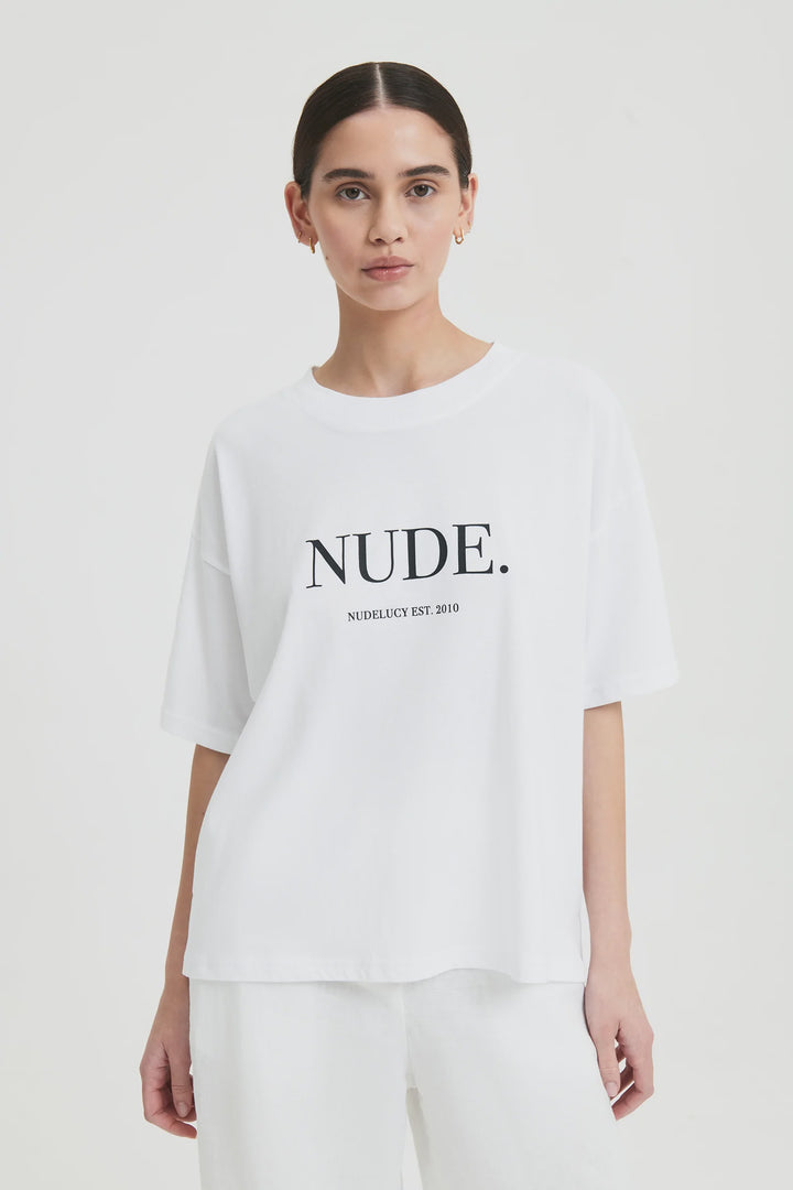 Nude Washed Tee - White