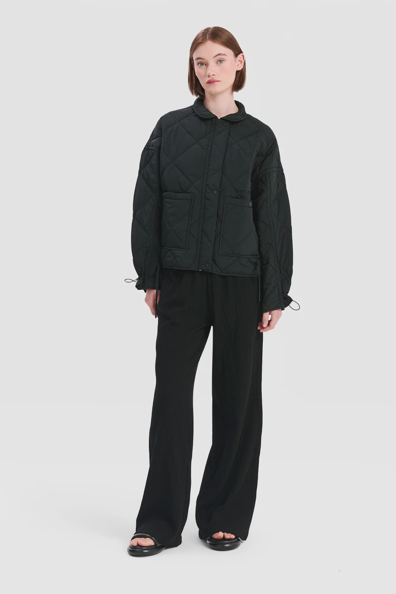 Puffer jacket store washed black