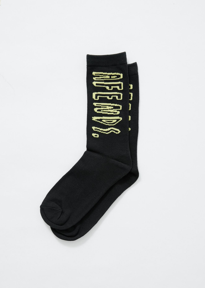RIP in Recycled Crew Sock- Charcoal