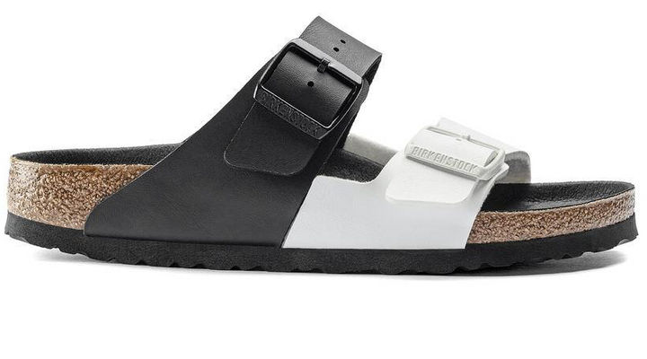 Birkenstock Arizona Split Black/White Birko-Flor Regular