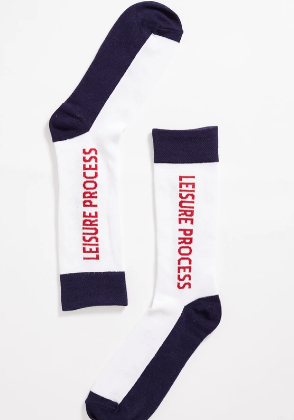 Leisure Process Hemp Crew Socks - White
