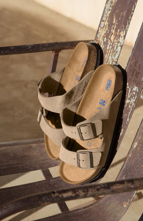 Birkenstock Arizona SFB Taupe Suede Leather Regular