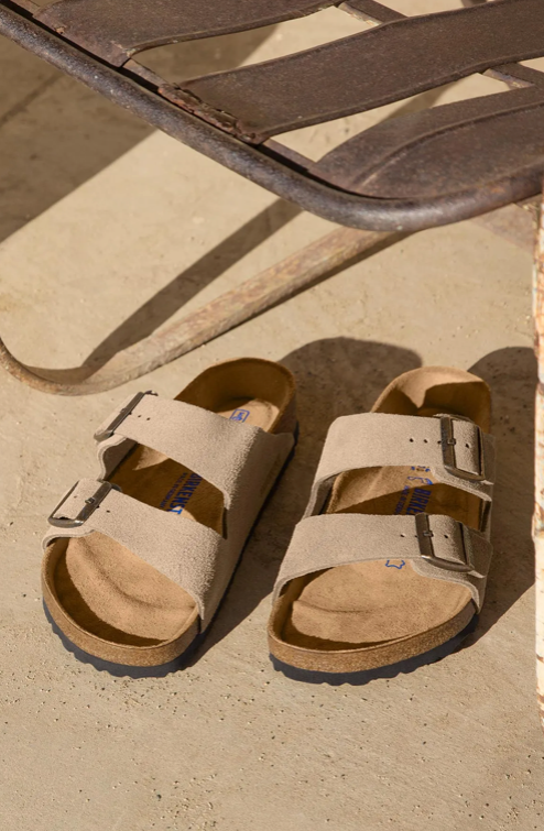 Birkenstock Arizona SFB Taupe Suede Leather Narrow