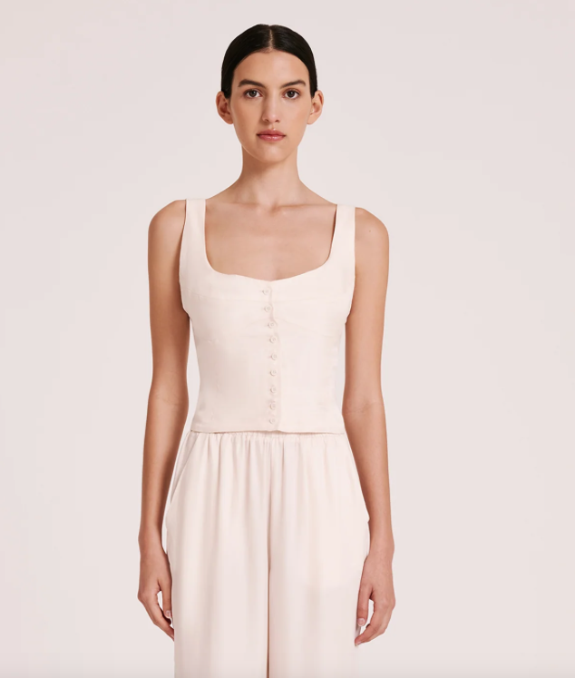 Nude Lucy Lea Cupro Corset- Cloud