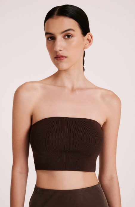Nude Lucy Manu Knit Bandeau-Bark