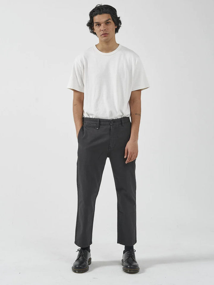 Minimal Thrills Work Chopped Chino - Washed Black
