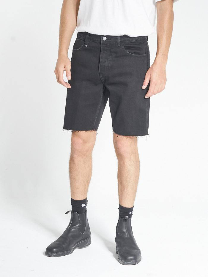 Thrills Chopped Denim Short - Black Rinse