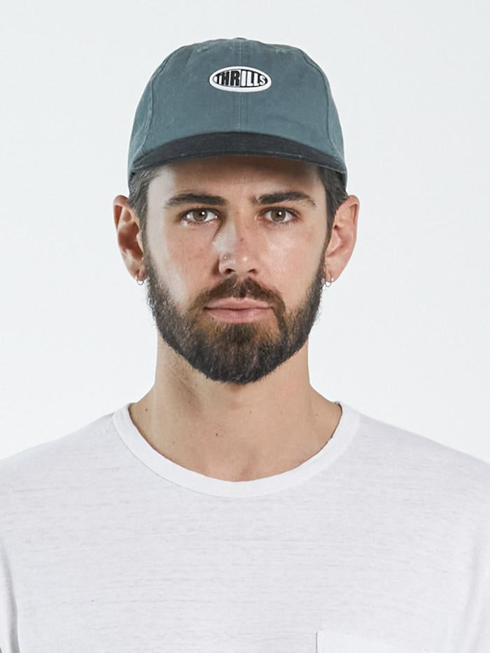 Two Tone 6 Panel Cap- Vintage Teal