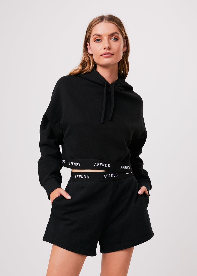 Homebase Hemp Elastic Hemband Pull On Hood- Black