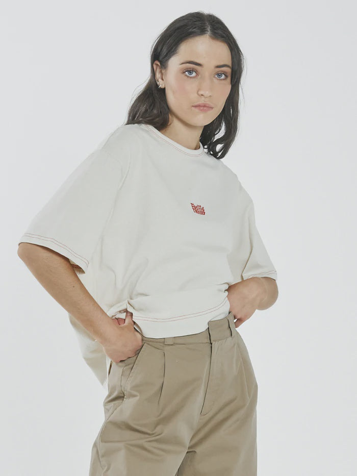 Infinite Thrills Box Tee- Heritage White