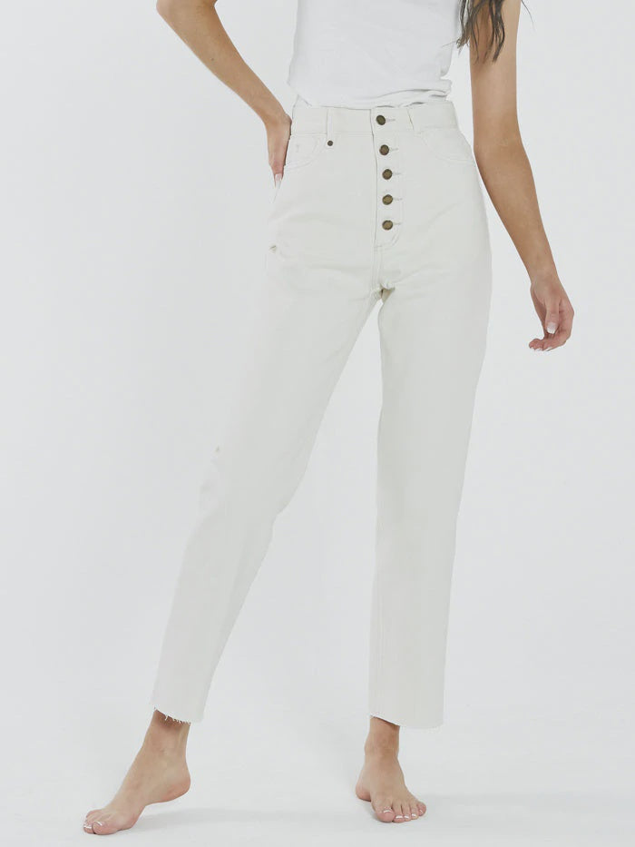 Thrills Paige Button Jean - Shady White