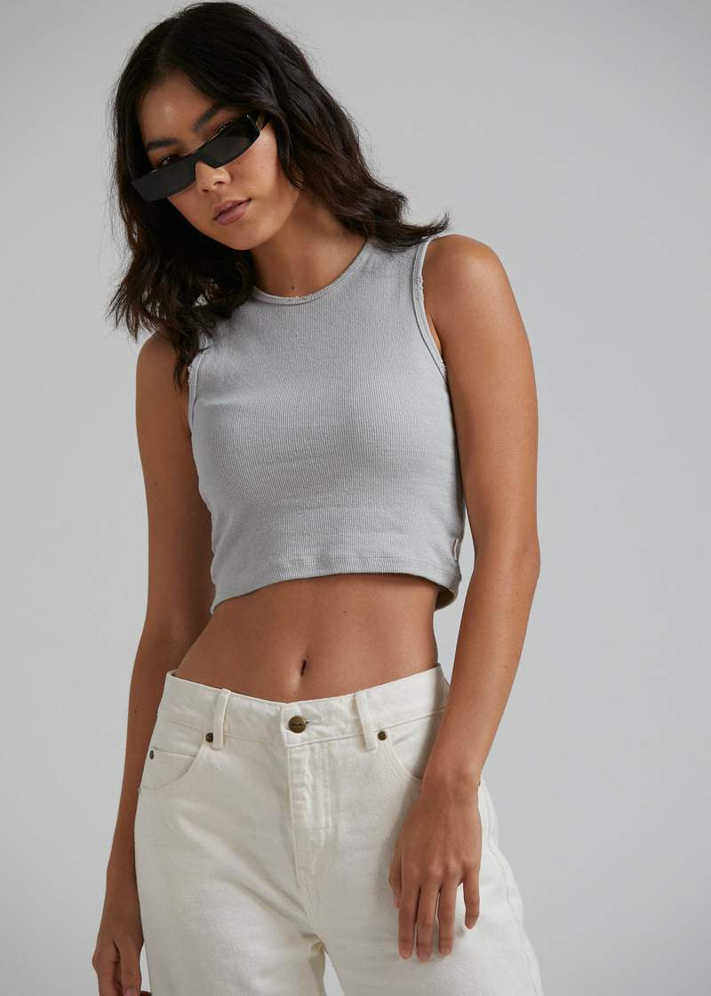 Dalston Hemp Rib Tank- Glacier