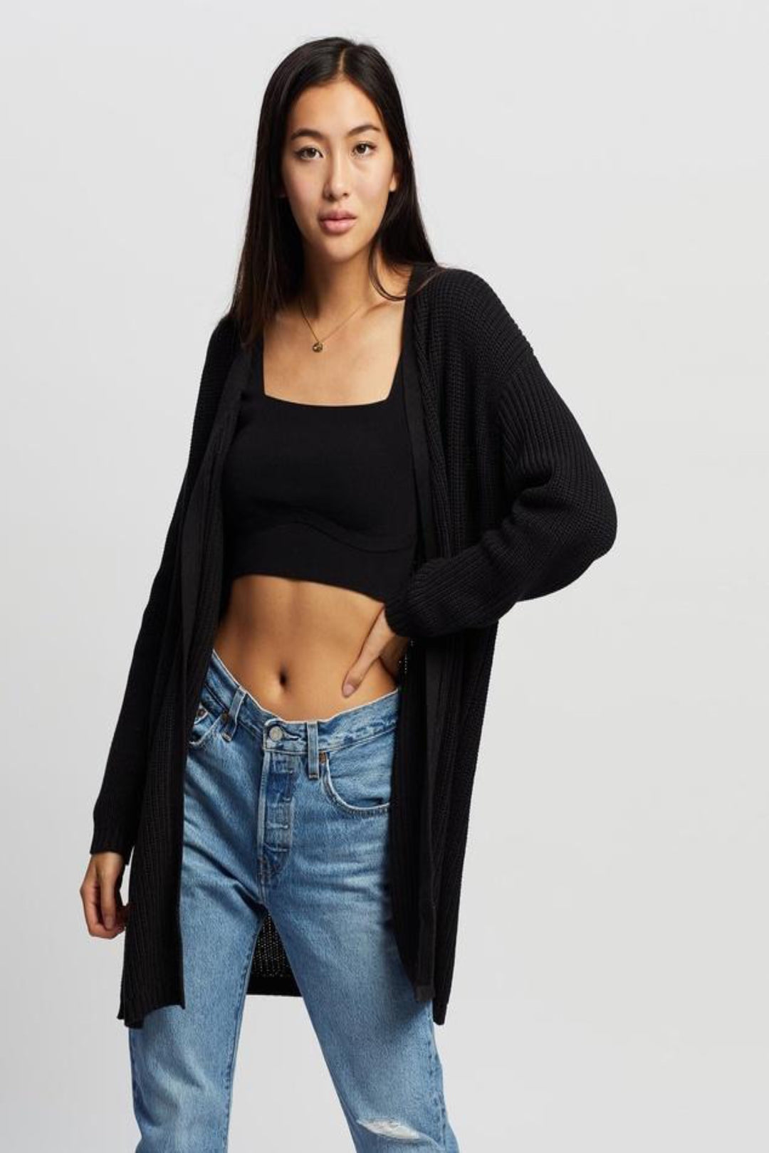 Everyday Knit Cardi- Black