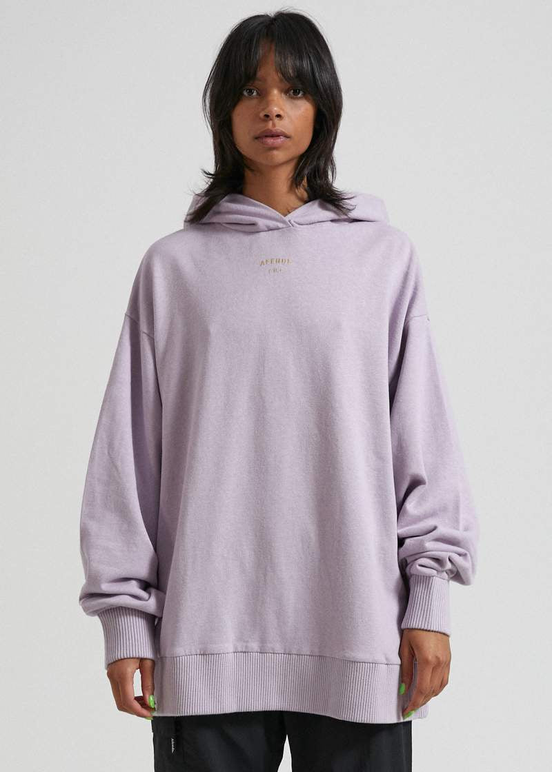 Revolve Hemp Oversized Pull On Hood- Lilac