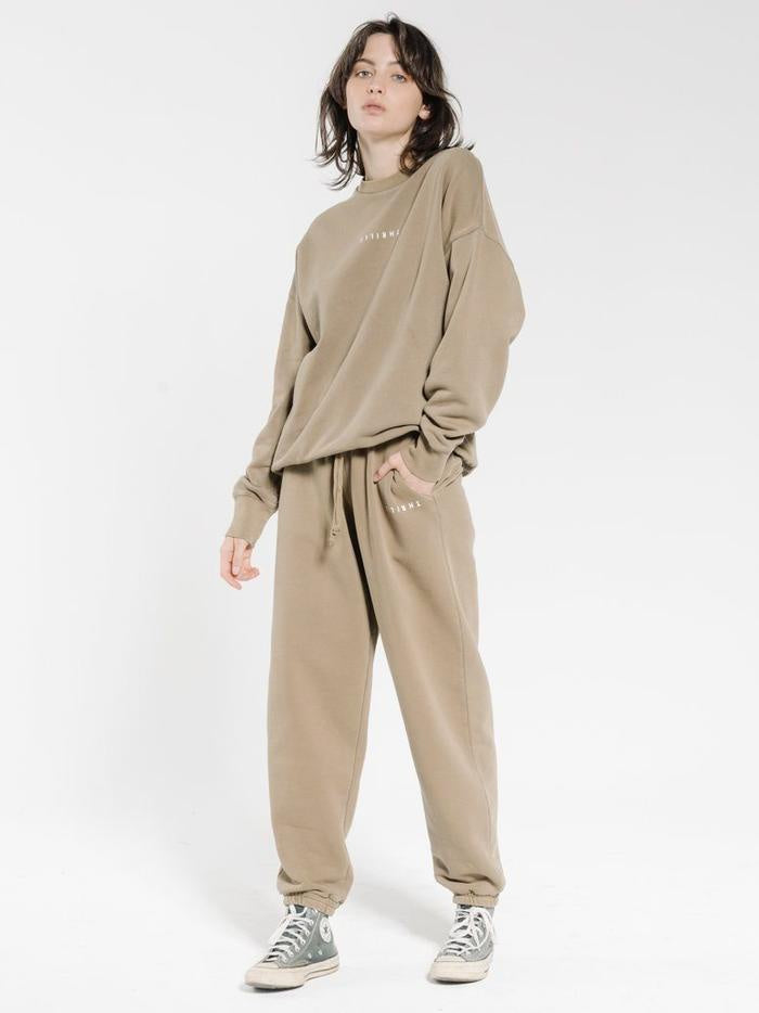 Minimal Thrills Slouch Crew- Moss