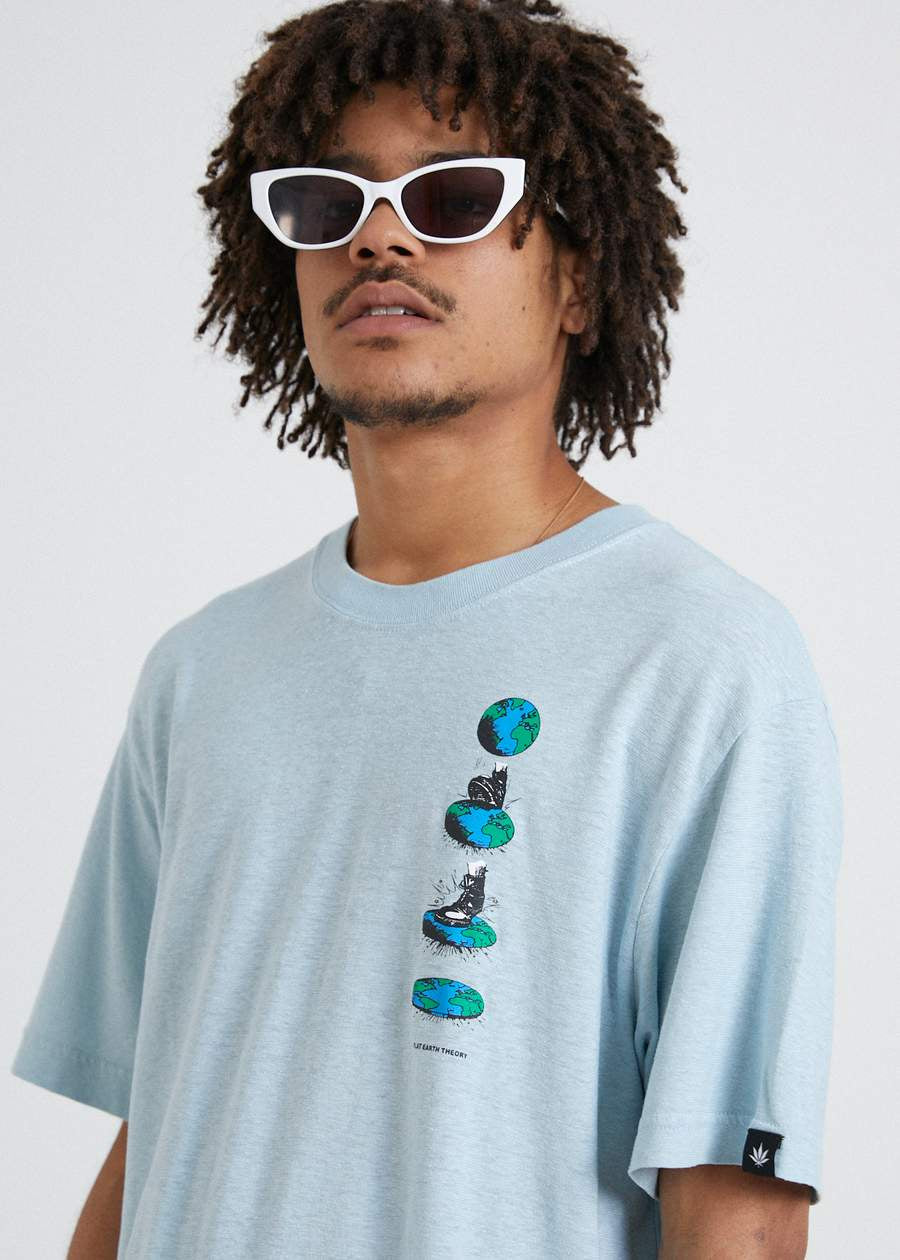 Flat Earth Hemp Retro Fit Tee - Wash