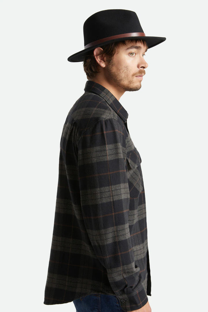 Brixton Messer Felt Fedora - Black