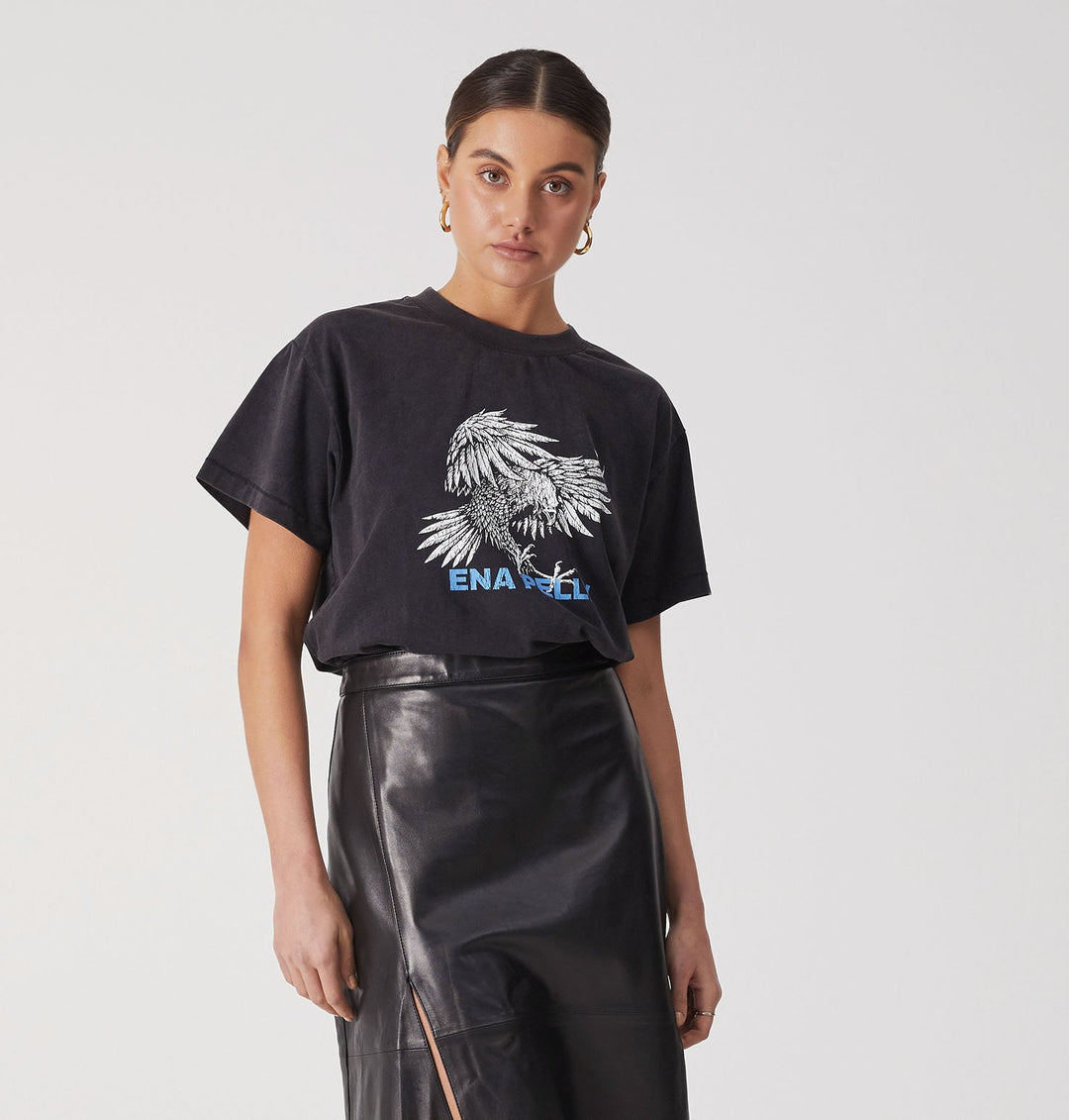 Eagle Graphic Tee - Washed Black
