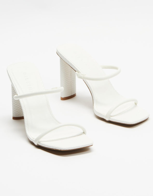 Johana Heel - White Scale