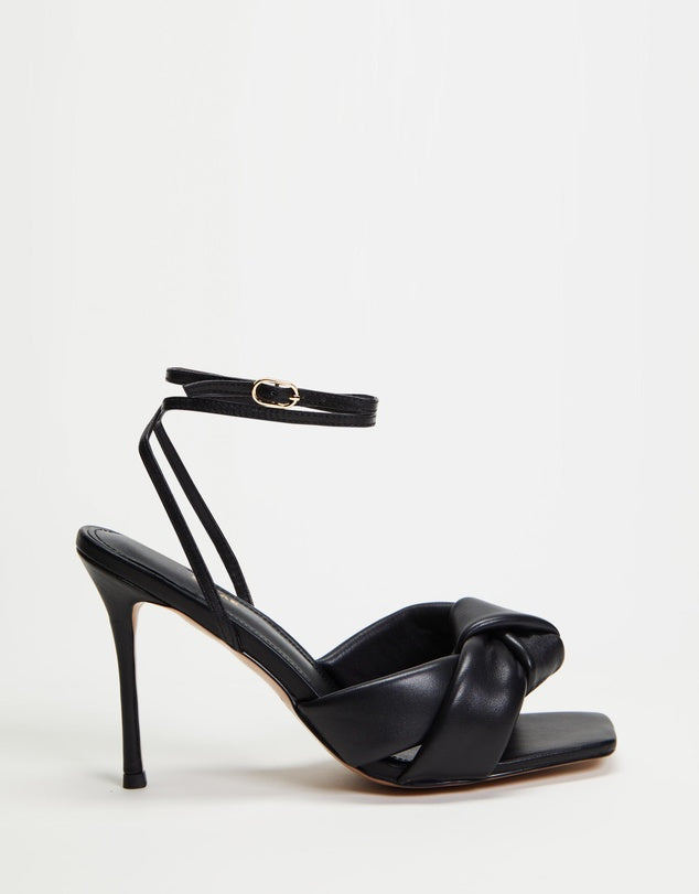 Milla Heel - Black Leather