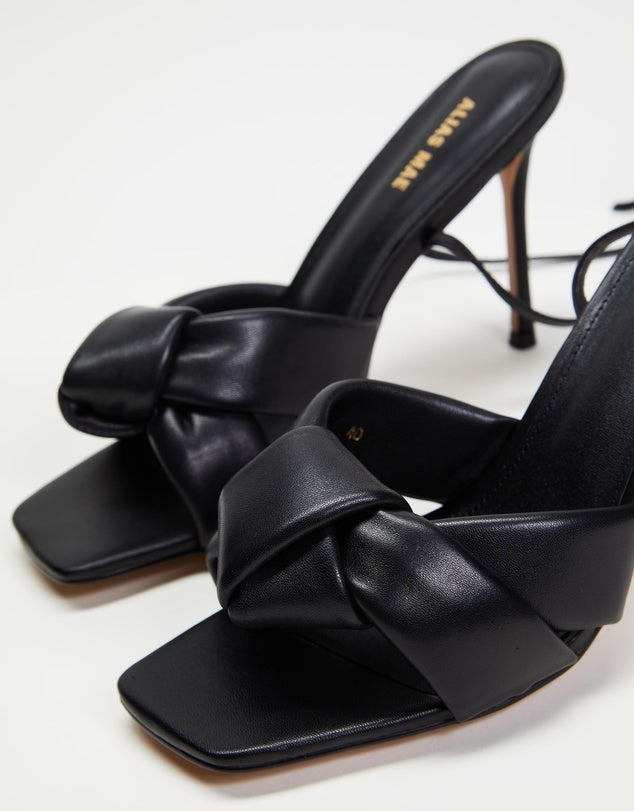 Milla Heel - Black Leather