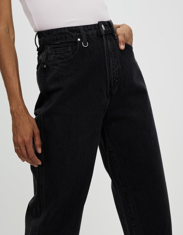 Neuw Denim Sade Baggy Crop Jean - Zero Washed Black