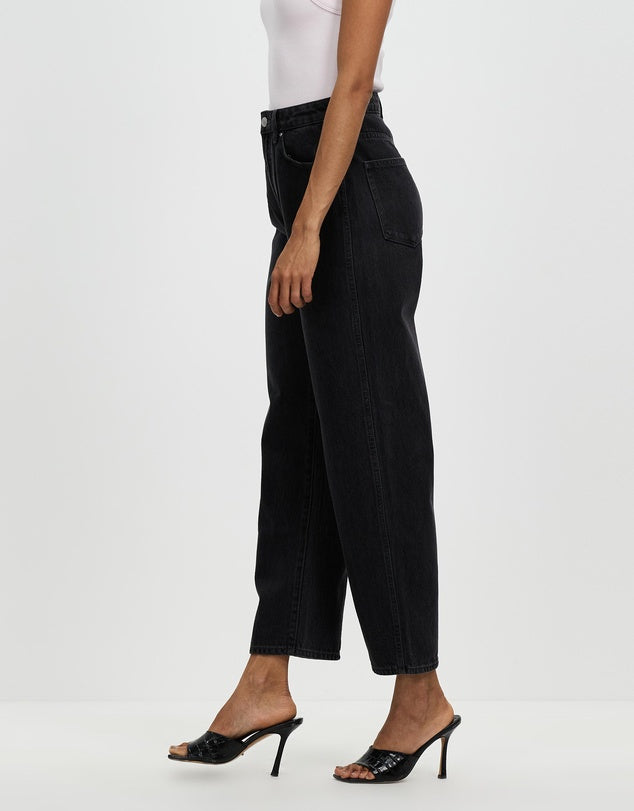 Neuw Denim Sade Baggy Crop Jean - Zero Washed Black