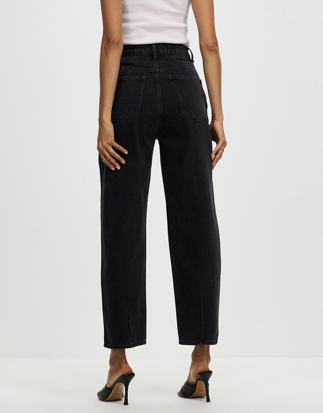 Neuw Denim Sade Baggy Crop Jean - Zero Washed Black