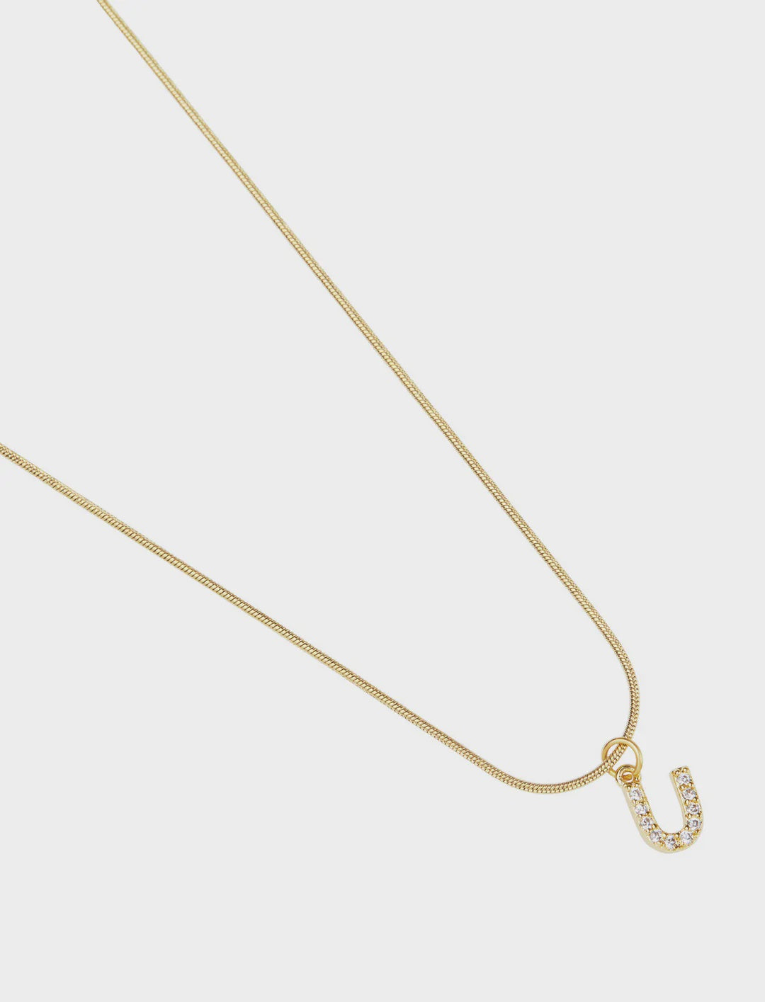 Initial U Necklace