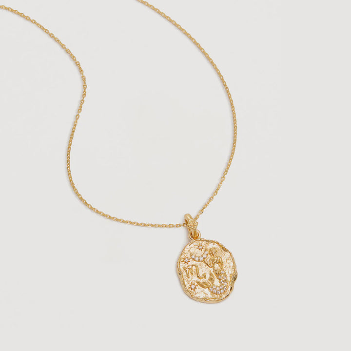 By Charlotte She Is Zodiac Necklace-Scorpio 18k Gold Vermeil