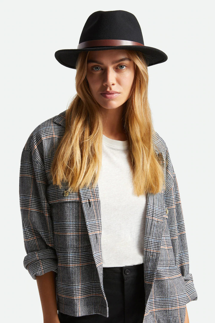 Brixton Messer Felt Fedora - Black