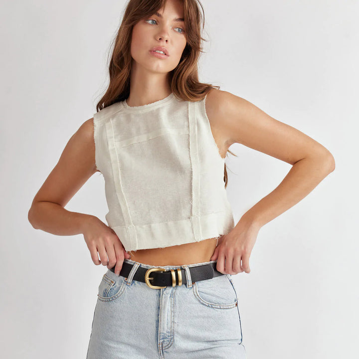 Staus Anxiety Let It Be Belt-Black/Gold