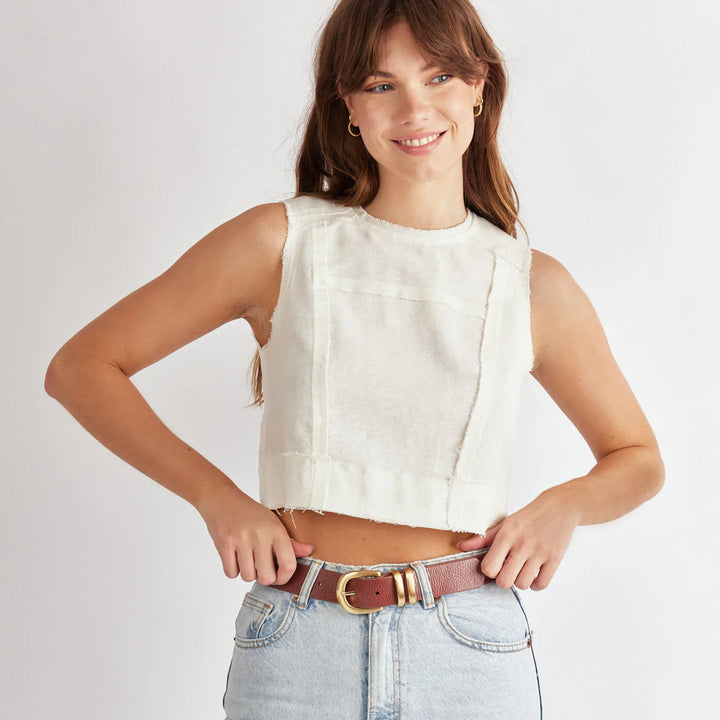 Status Anxiety Let It Be Belt - Tan/Gold
