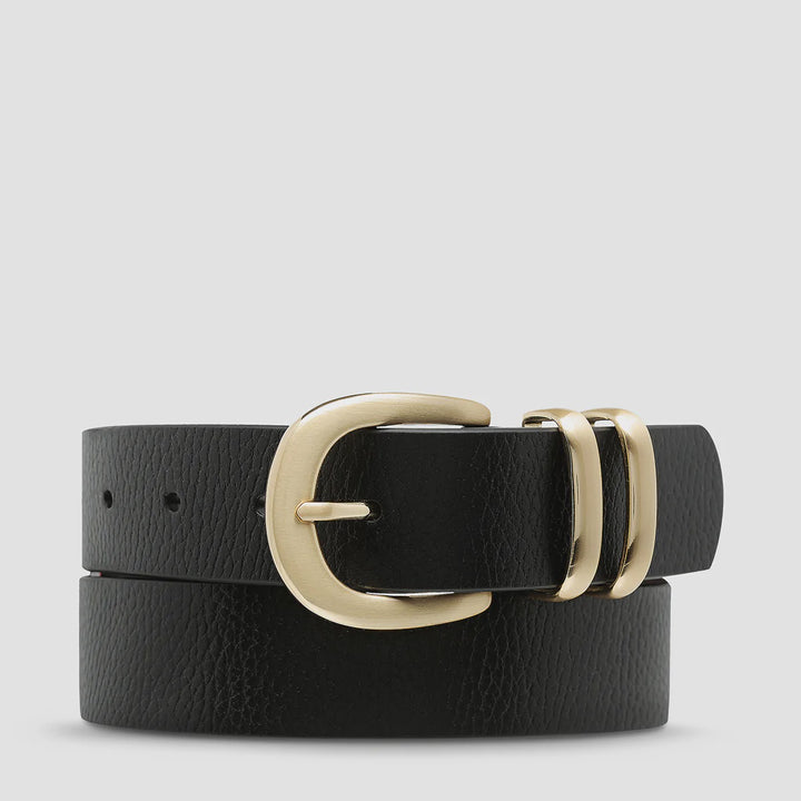Staus Anxiety Let It Be Belt-Black/Gold