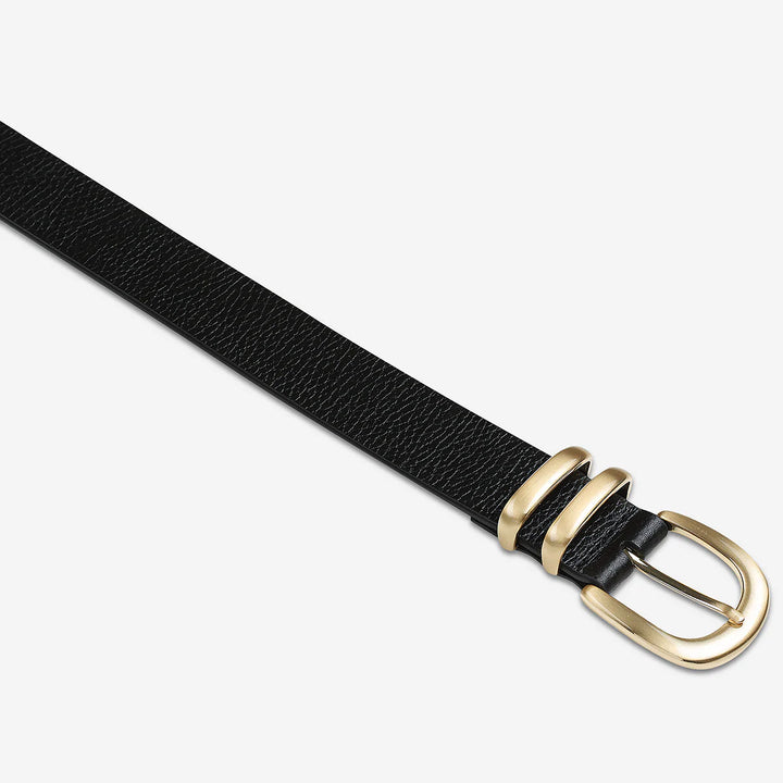 Staus Anxiety Let It Be Belt-Black/Gold