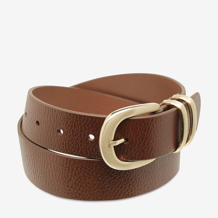 Status Anxiety Let It Be Belt - Tan/Gold