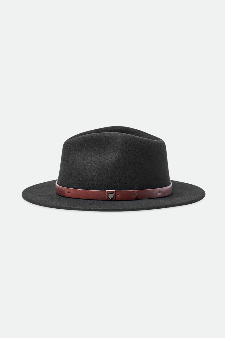 Brixton Messer Felt Fedora - Black