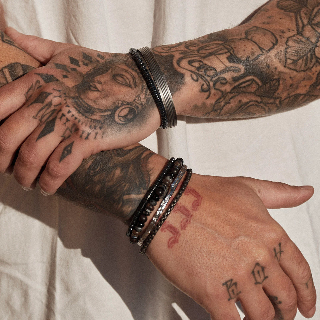 Arms Of Eve Tasman Men's Cuff Bracelet - Black