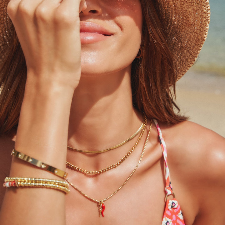 Arms Of Eve Double Cornicello Charm Combo Necklace