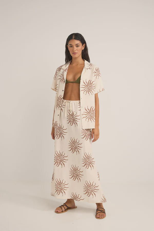 Rhythm Seafarer Maxi Skirt - Brown