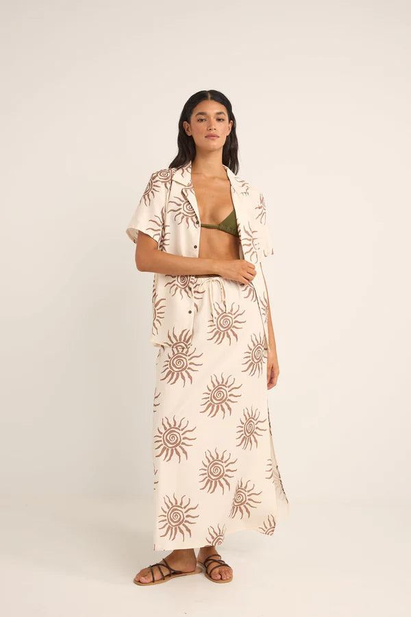 Rhythm Seafarer Maxi Skirt - Brown